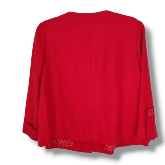 Nygard Womens Jacket Sz 10 Red Short Button Summer Spring - Picture 2 of 11